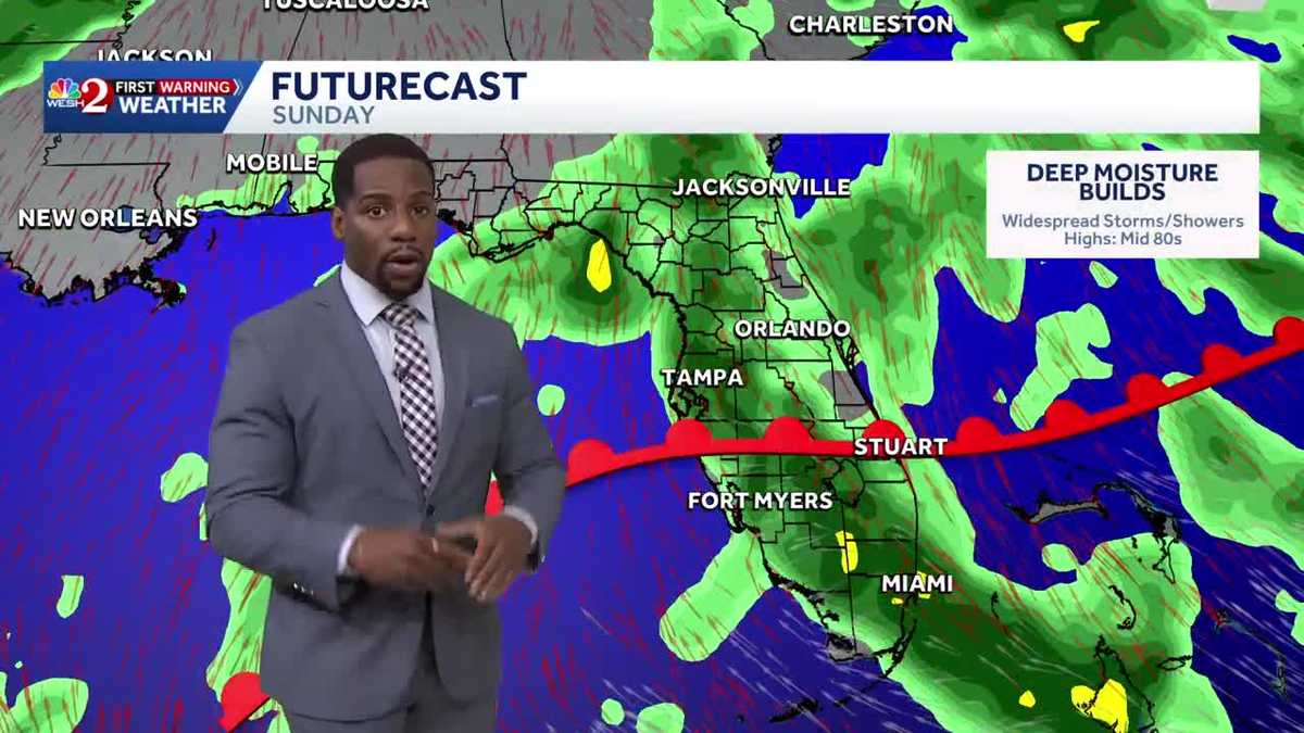 Spring Breakers Beware, Showers & Storms Slide into Florida