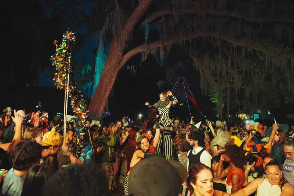 People at a music festival