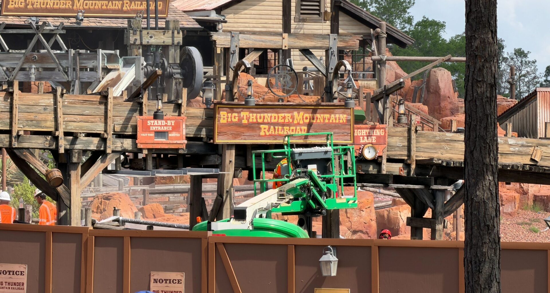Fresh Big Thunder Mountain Railroad Sign Installed at Walt Disney World