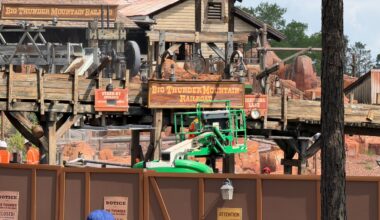 Fresh Big Thunder Mountain Railroad Sign Installed at Walt Disney World