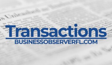 The week's top commercial real estate transactions in Charlotte, Collier, Hillsborough, Lee, Manatee, Pasco, Pinellas, Polk, Sarasota