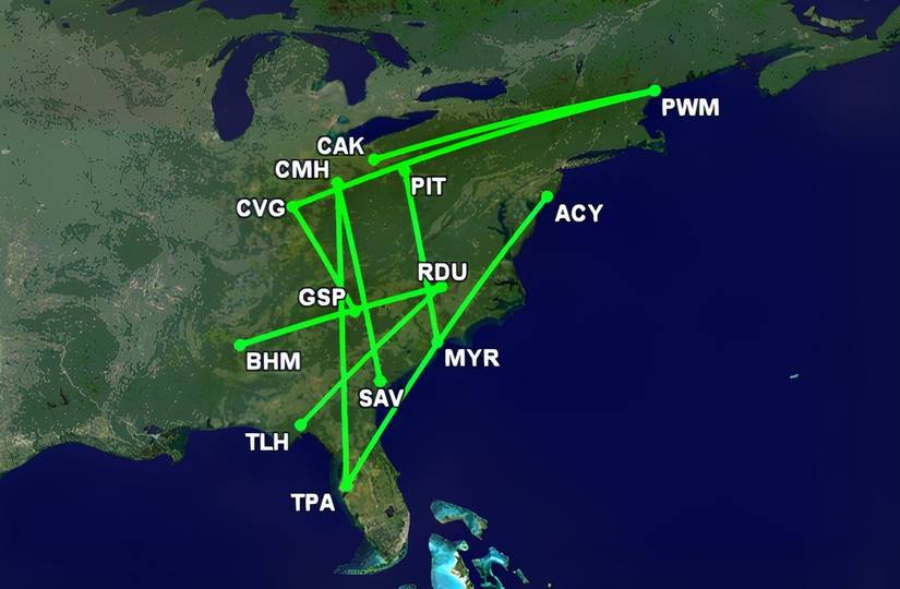 Breeze additional non Fort Lauderdale routes