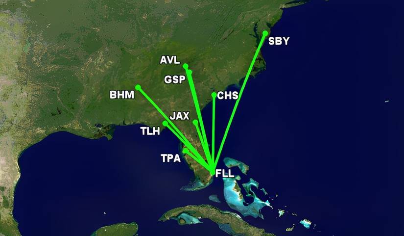 Breeze Fort Lauderdale routes