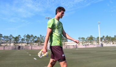 Tampa Bay Rowdies defender Brian Schaefer walks off the field after practice at the team's training facility. (Michael Epps - Spectrum Sports 360)