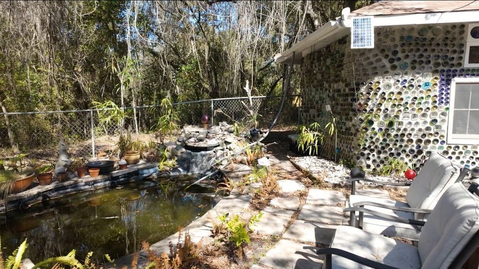 Natural landscape and recycled items make it a tribute to creativity and conservation{ } (Amazing{ } America)