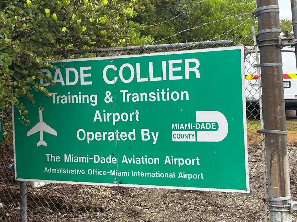 Protestors, media and law enforcement lined U.S. 41/Tamiami Trail July 1, 2025, as President Donald Trump visited Florida Gov. Ron Desantis’s immigration detention center known as Alligator Alcatraz.