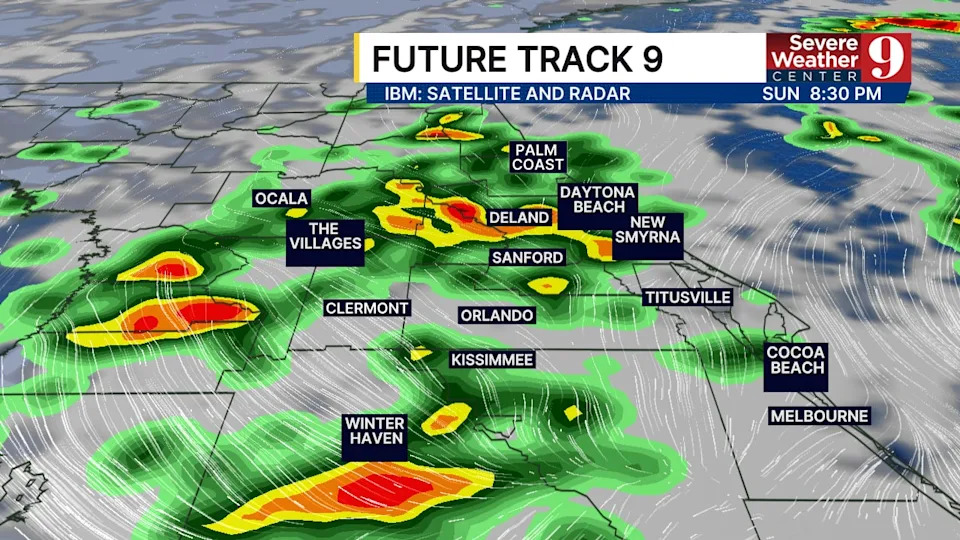 Severe weather with heavy rain, wind gusts, and hail possible in Central Florida on Sunday
