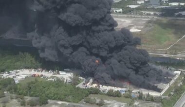 Major warehouse fire in northwest Miami-Dade prompts massive emergency response