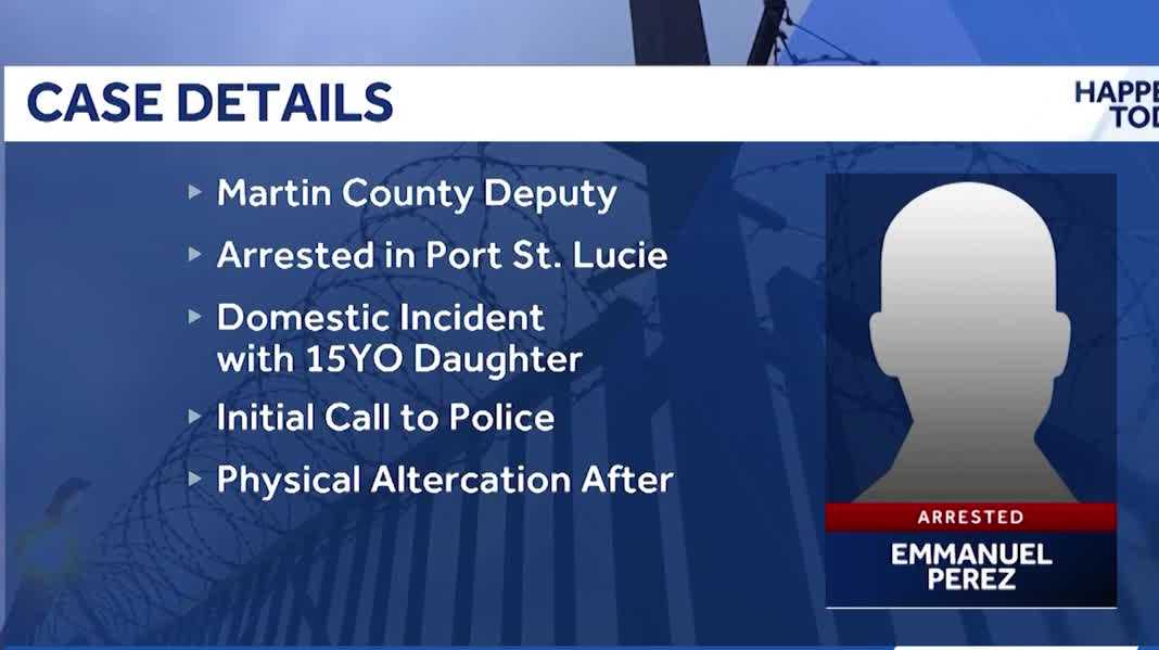 Martin County deputy arrested after physical altercation with 15-year-old daughter