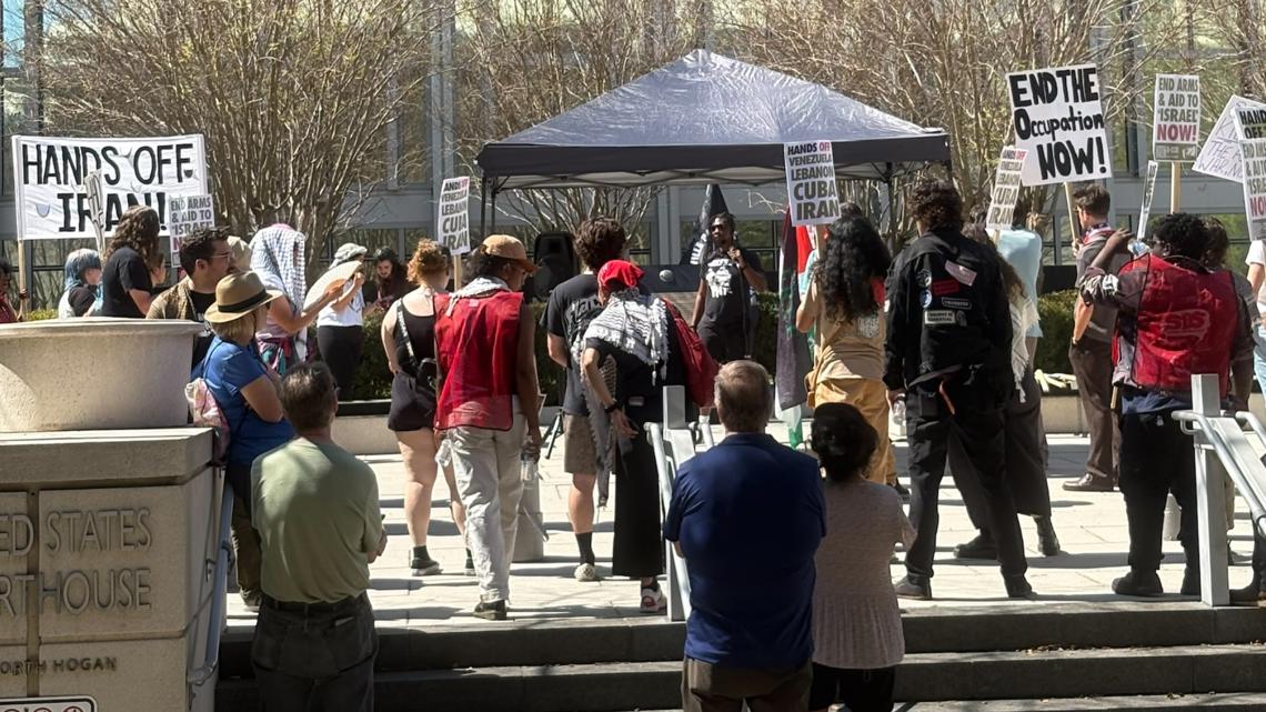 Jacksonville activists rally against US-Israeli military actions in Iran