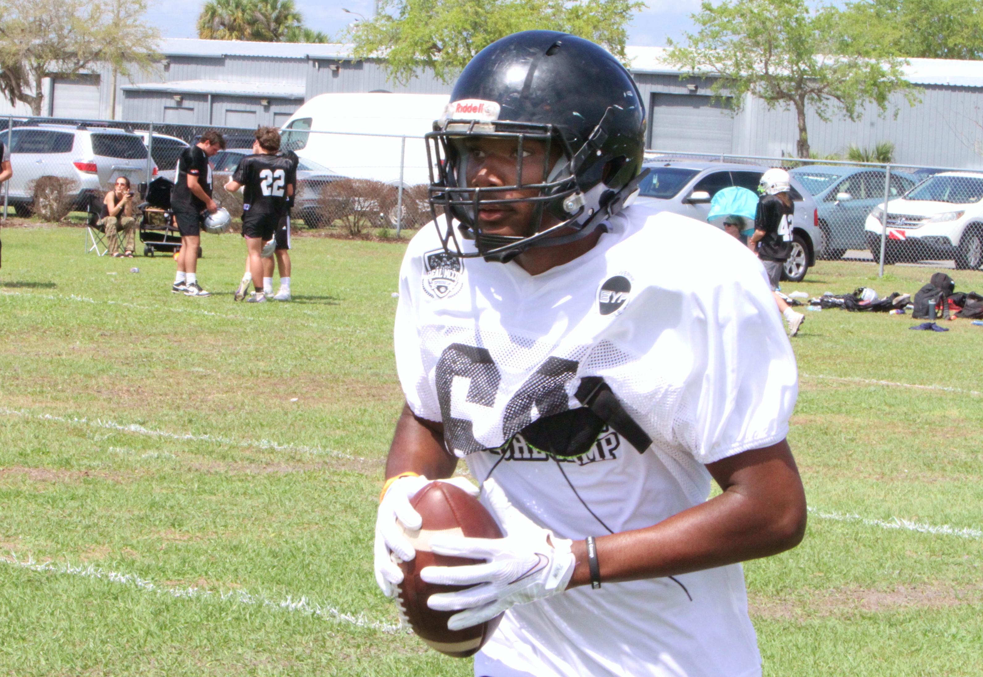 East Ridge Middle School receiver Chance Hardy at the Real...