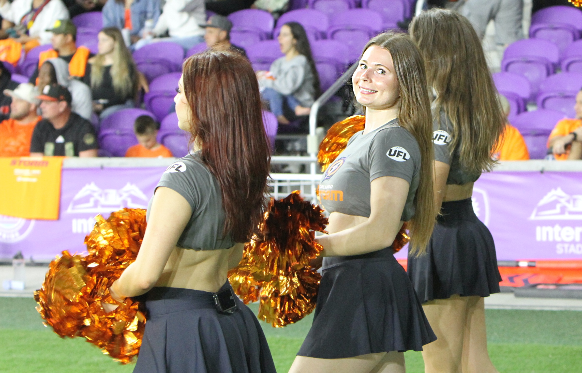Orlando Storm cheerleaders during the Orlando Storm's debut UFL game...