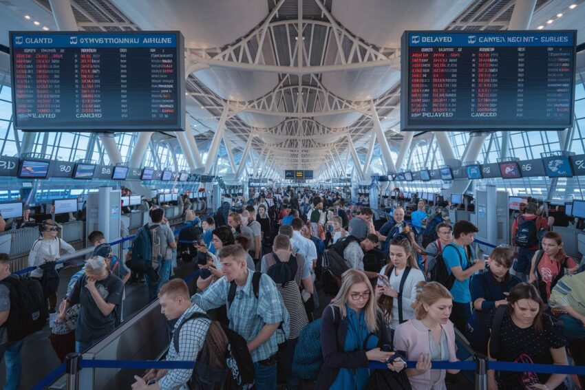 Create-a-hyper-realistic-image-of-a-crow_alz-2nk7sd27j6fntnu2ha_3vkr_sl5s7mkt8xkzf9dia_sd - travel and tour world Laguardia airport faces severe disruptions with 161 delays and 8 cancellations due to winter weather. Find out the impact on passengers and airline operations.