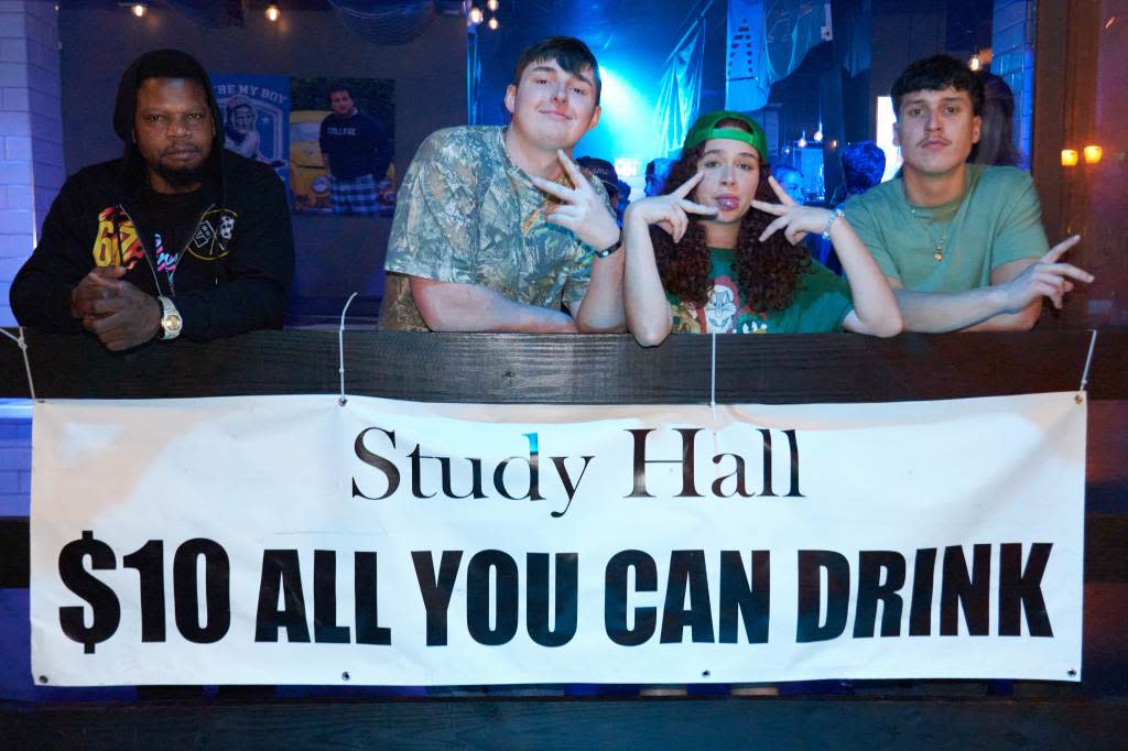 A sign advertising a $10 “all you can drink” special at a bar in Fort Lauderdale during spring break. Romaine Maurice for NY Post