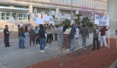'Hands off Iran:' Rally fills part of downtown Jacksonville to protest attacks on Iran