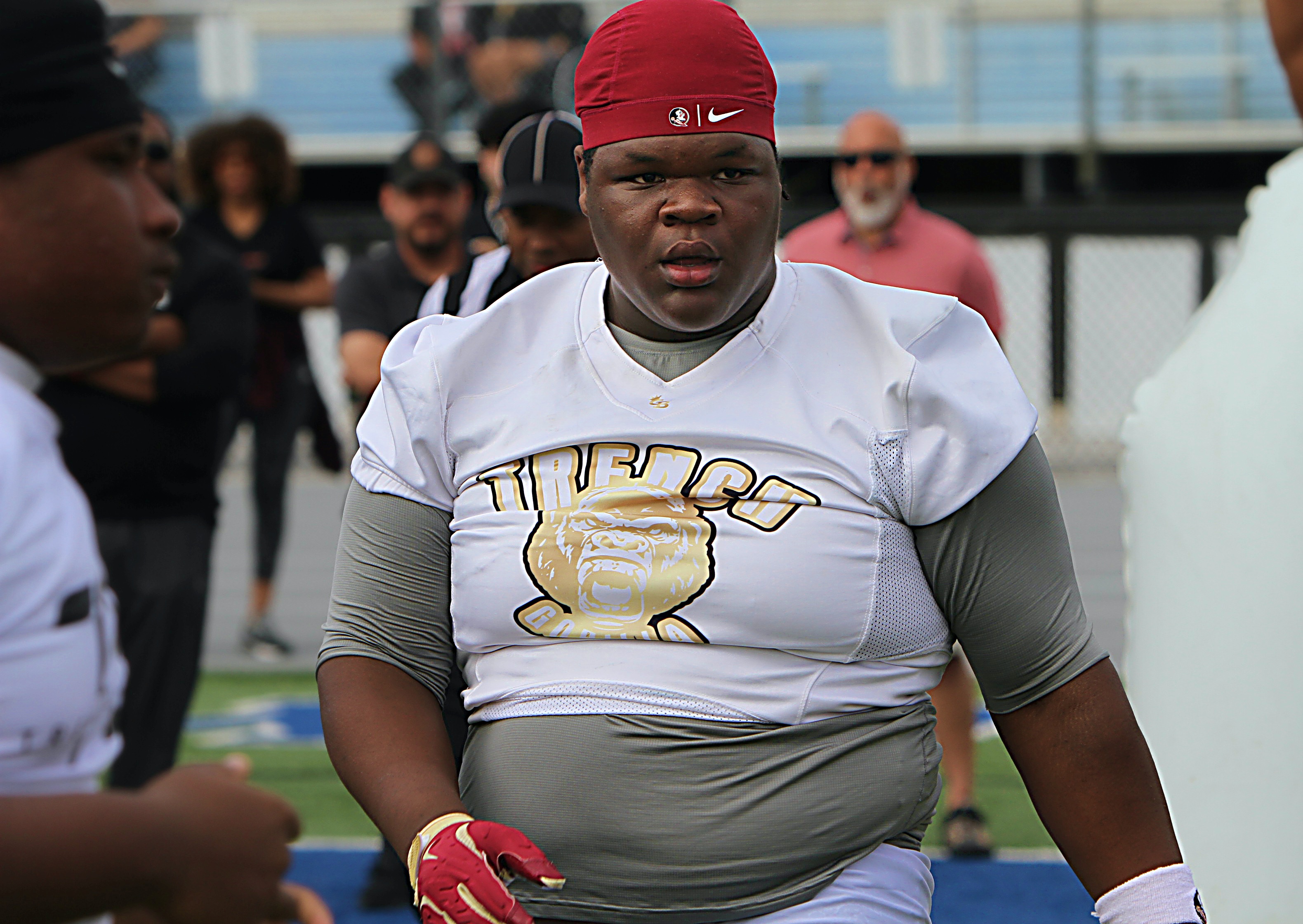 Gibsonia (Pa.) Pine-Richland 2027 defensive tackle Dajour Webb at the...