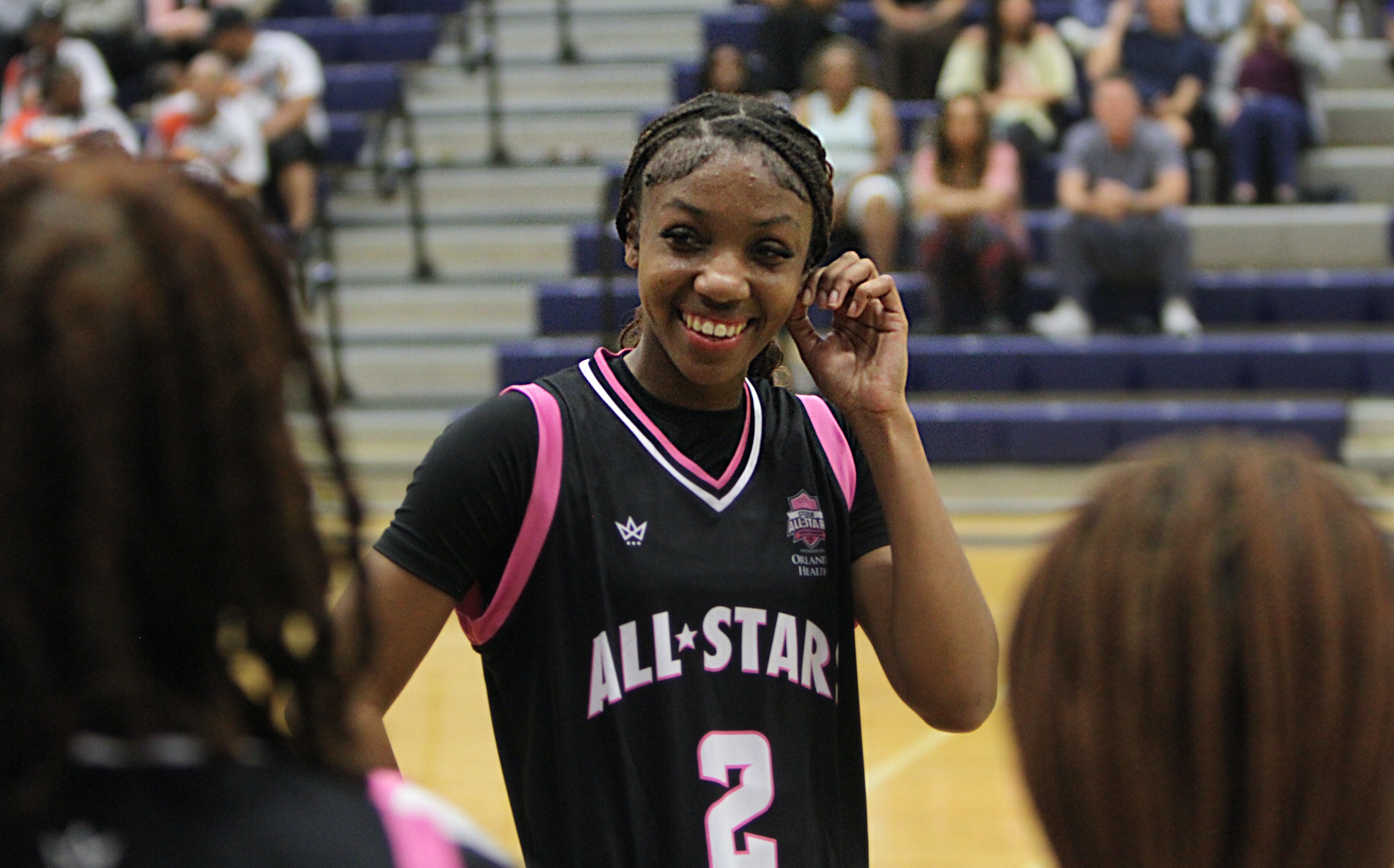 Dakara Merthie of Ocoee is all smiles after winning the...