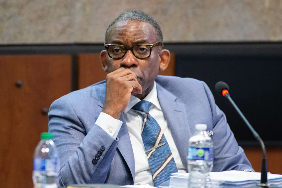 Director of the Office of Economic Vitality Keith Bowers listens to public comment during a Blueprint meeting on Thursday, Aug. 24, 2023.