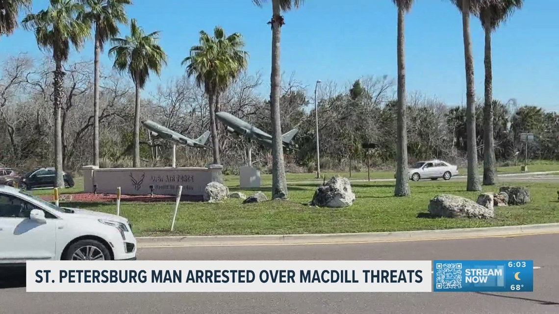 St. Petersburg man arrested over MacDill Air Force Base threats