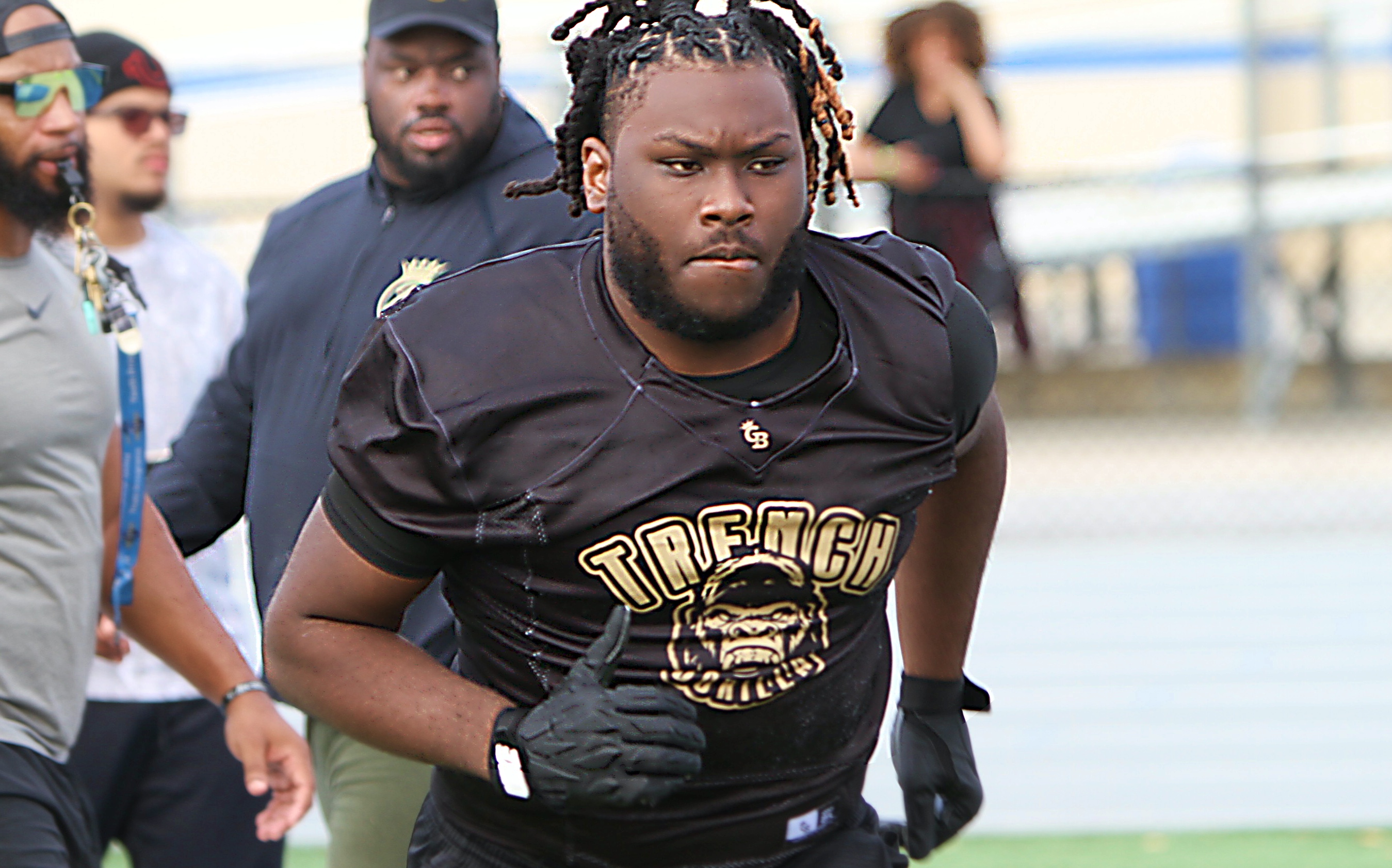 Apopka 2027 defensive tackle Demetri Tarpley at the 2026 Orlando...