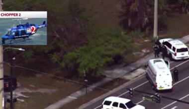 Heavy law enforcement presence spotted outside Orlando home