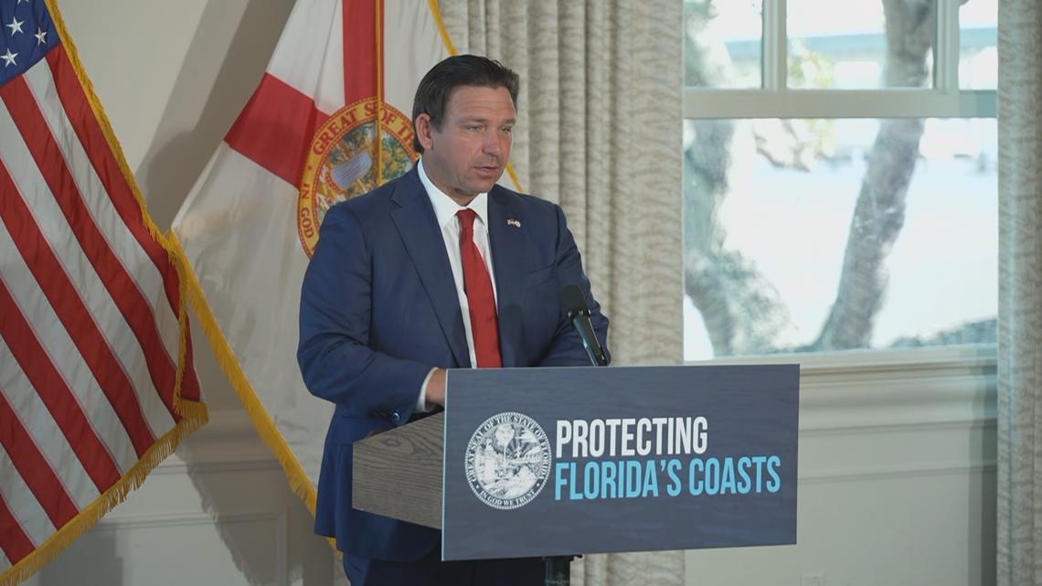 DeSantis announces repairs to Skyway Fishing Pier, signs bill blocking Manatee County cruise port