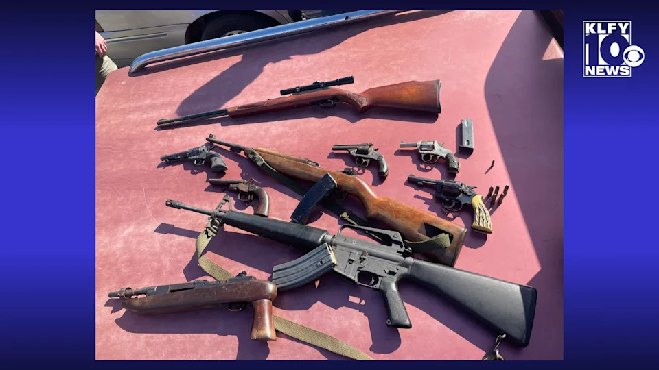 Weapons seized from investigation.
