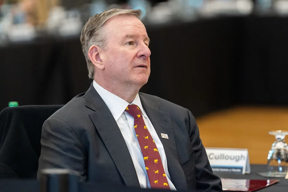 Florida State University President Richard McCullough attends the Board of Governors meeting on Thursday, Jan. 29, 2026.