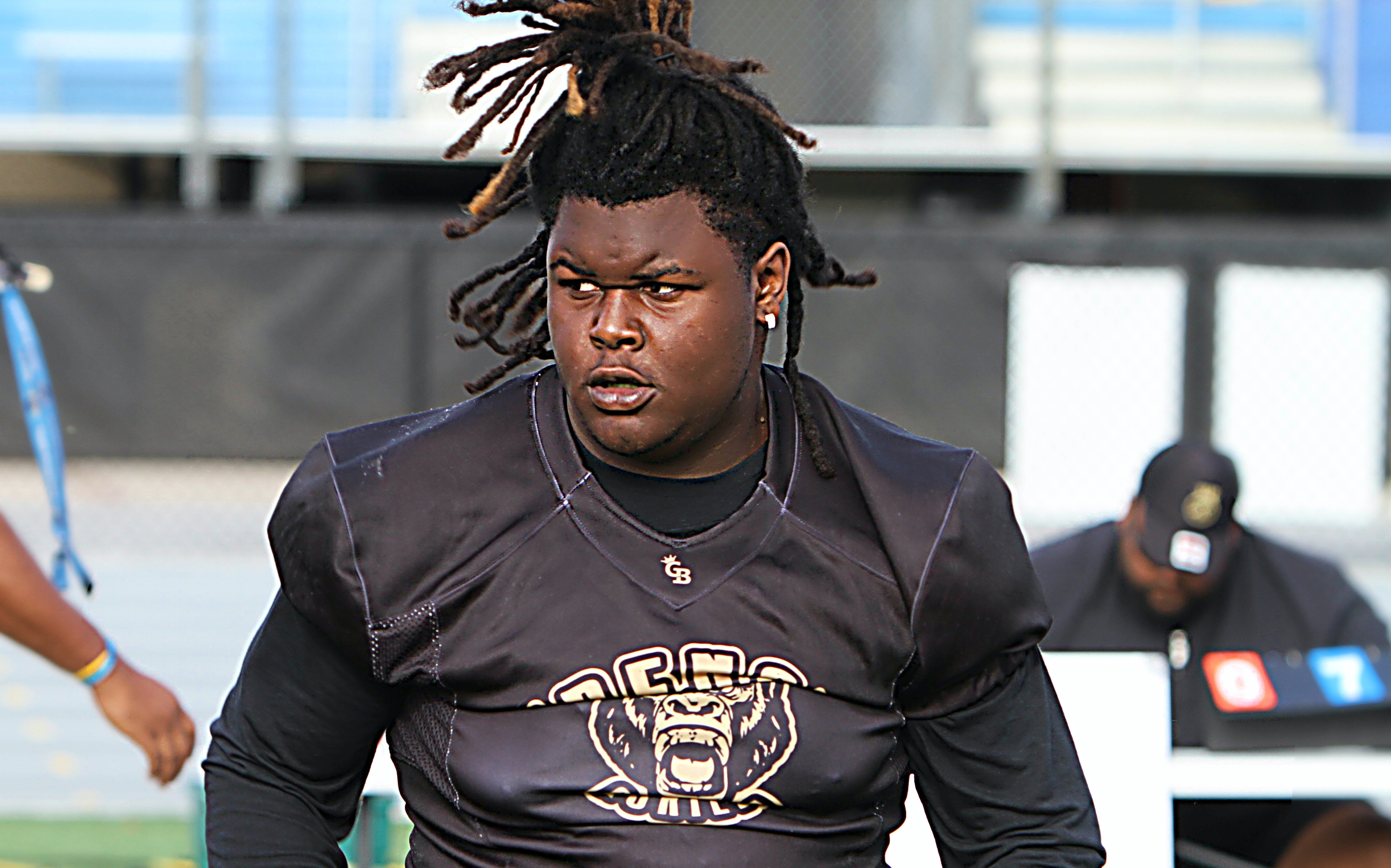 Lake Nona 2028 defensive tackle Eddie Crattic III at the...