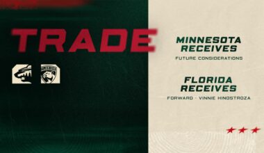 Minnesota Wild Trades Forward Vinnie Hinostroza to the Florida Panthers