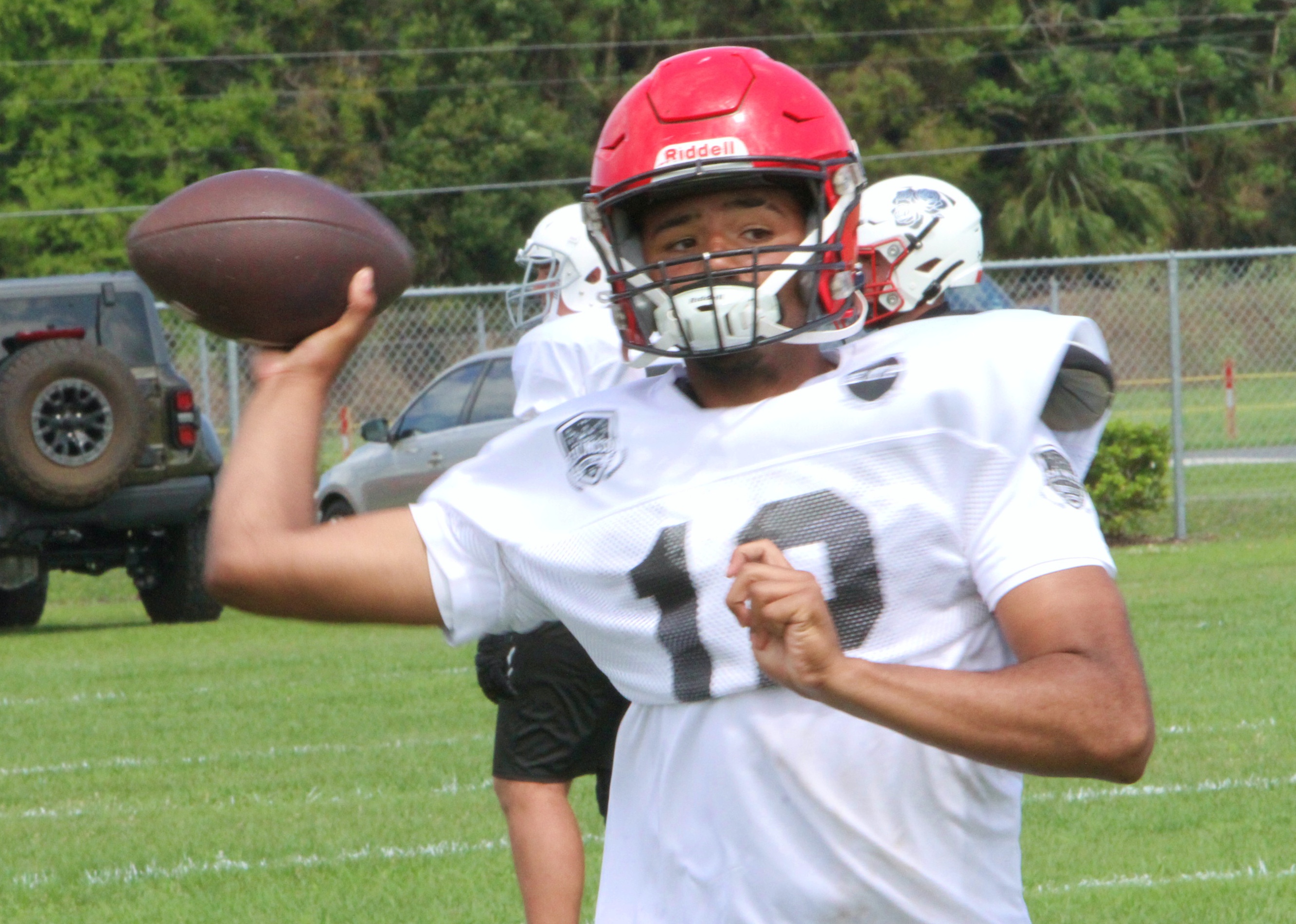Lake Nona 2028 quarterback Elijah Nickerson at the Real McCoy...