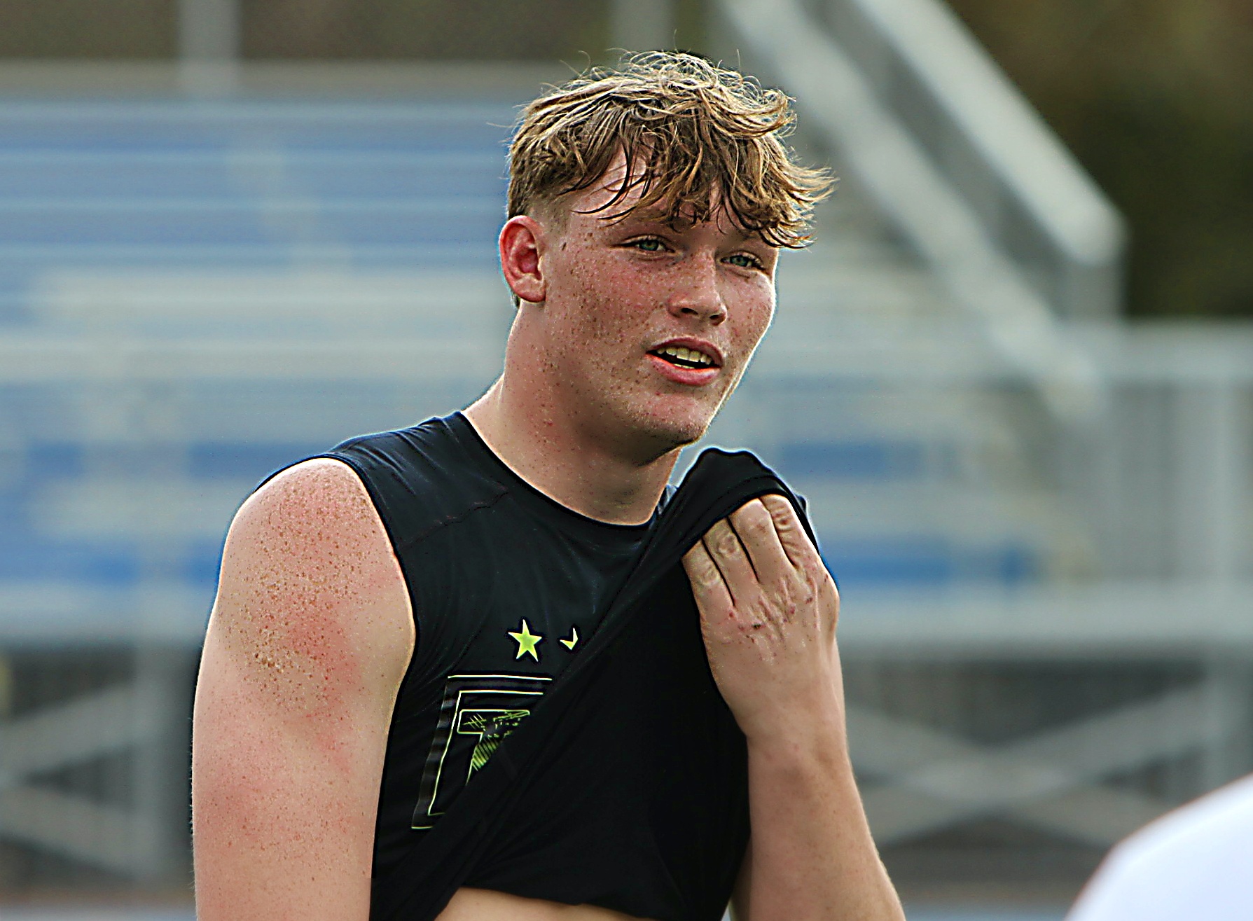 Plant City 2029 defensive end Evan Reeves at the 2026...