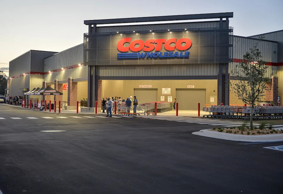Costco customers line up before the 8 a.m. April 25, 2025, opening of the new store in Stuart at 3173 S. Kanner Hwy., just south of Martin County High School.