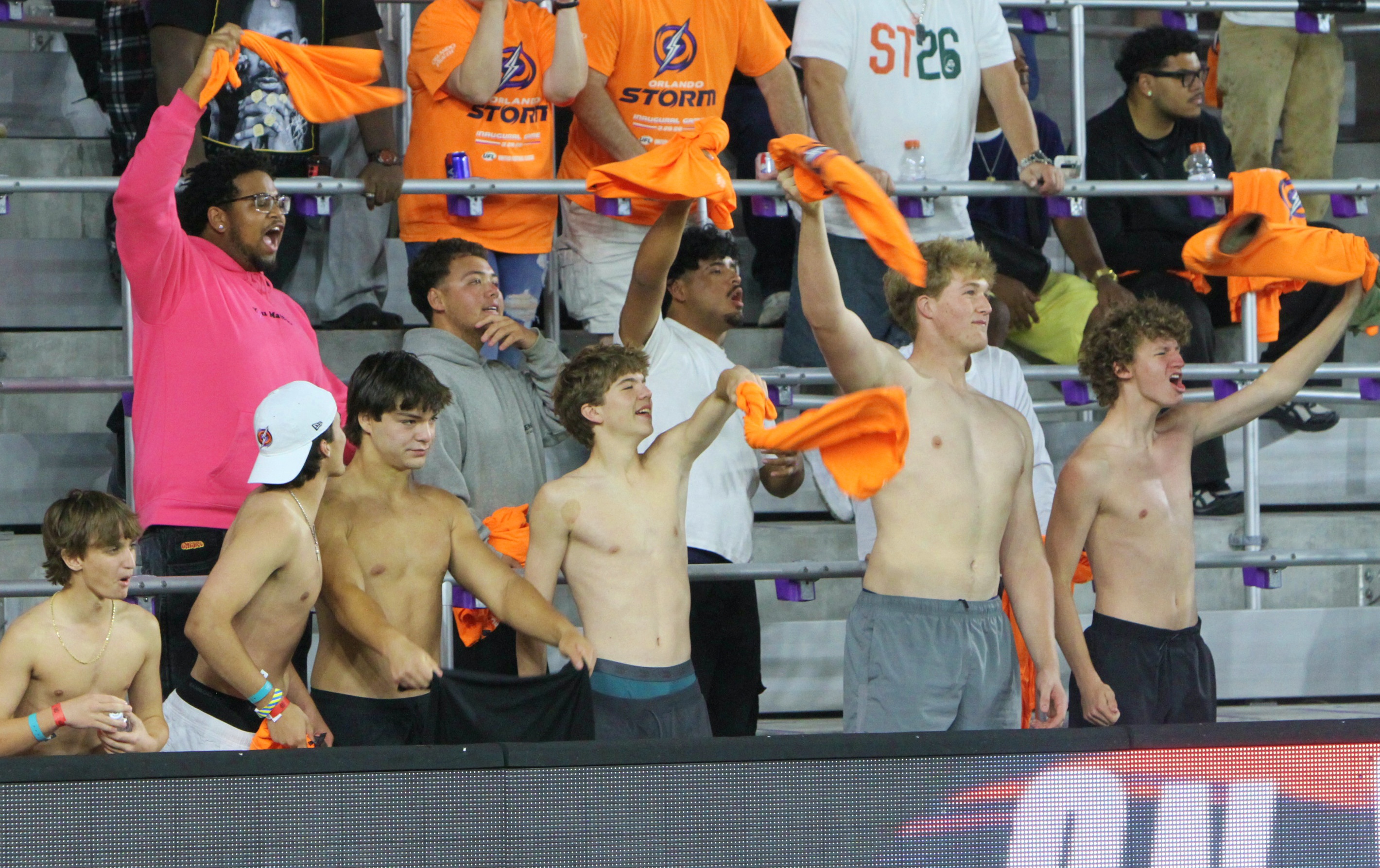 Orlado Storm fans during the Orlando Storm's debut UFL game...