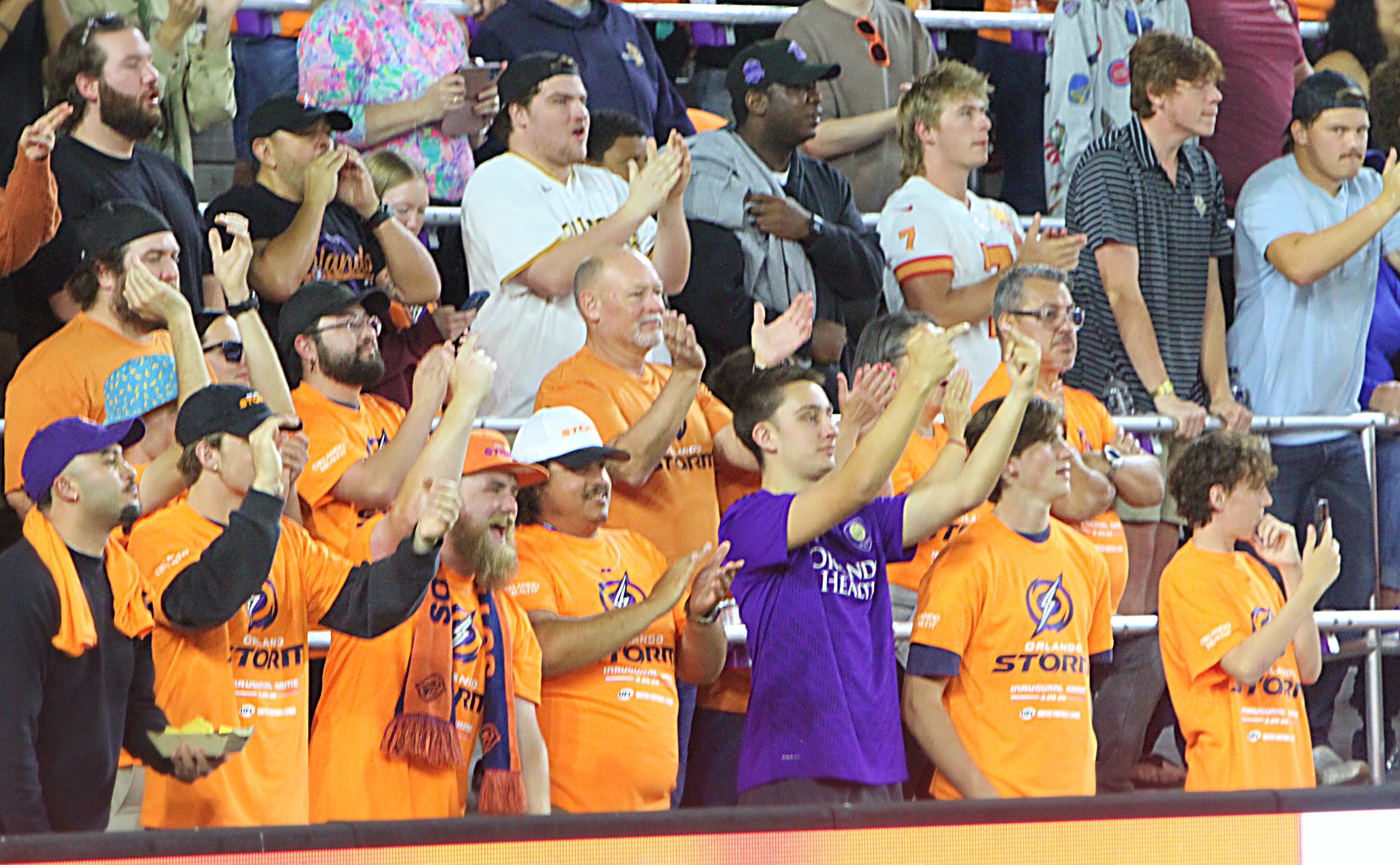 Orlando Storm fans during the Orlando Storm's debut UFL game...