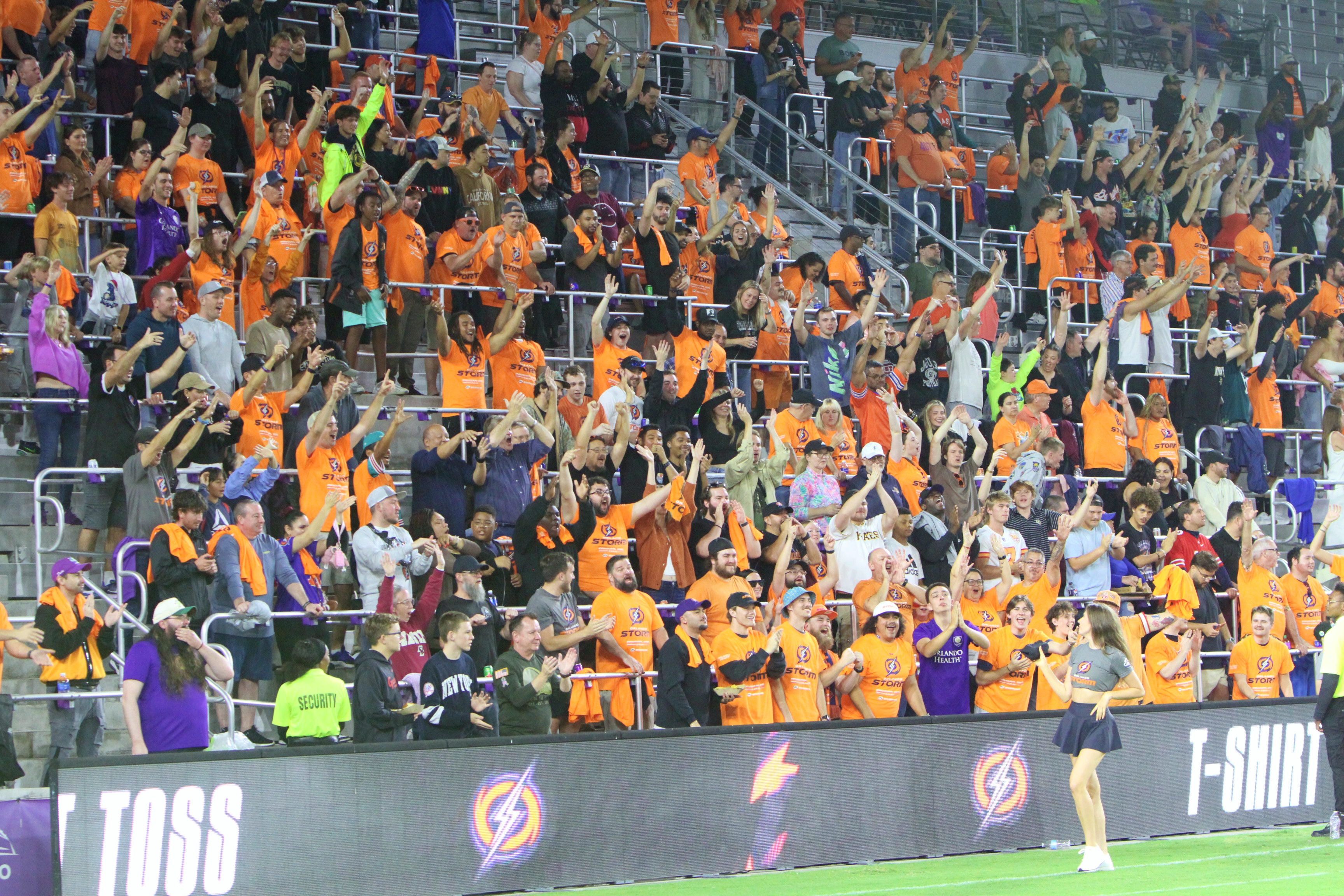 Orlando Storm fans during the Orlando Storm's debut UFL game...