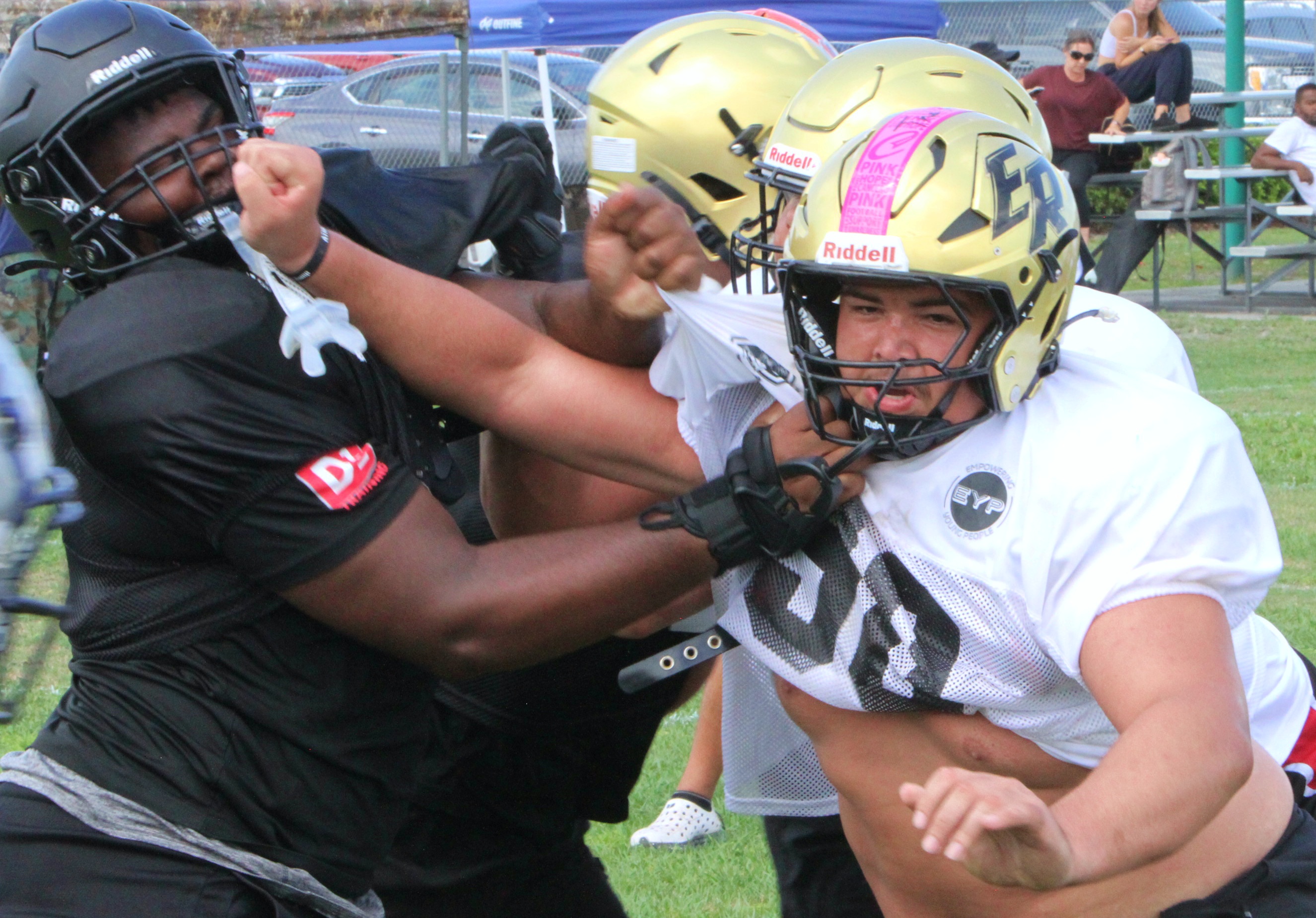 East Ridge 2027 offensive lineman Fenway Cochrane at the Real...