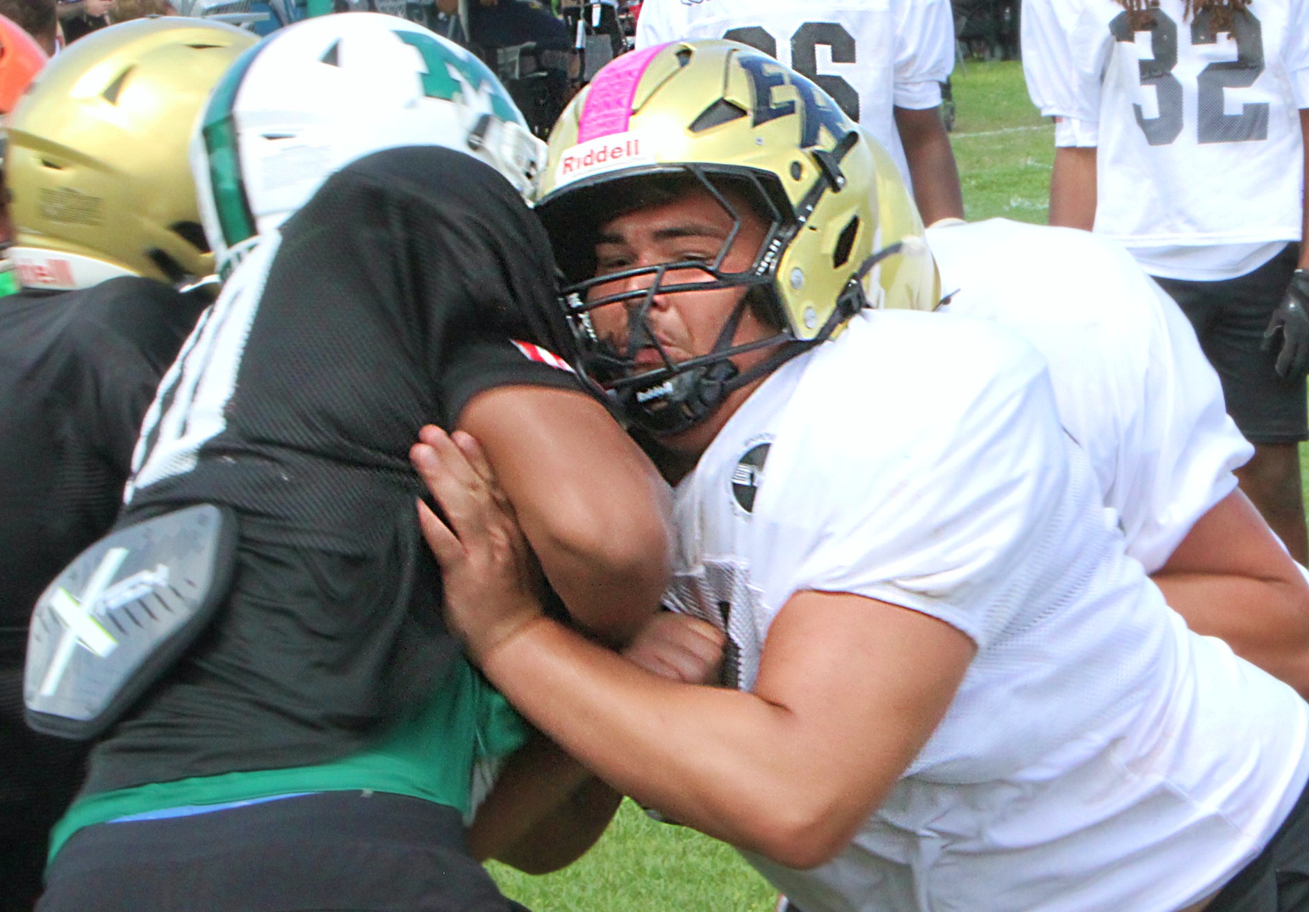 East Ridge 2027 offensive lineman Fenway Cochrane at the Real...