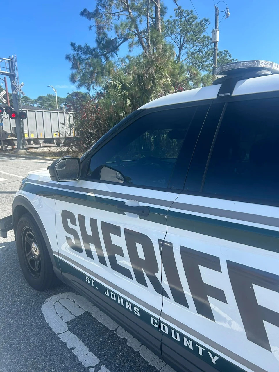 The St. Johns County Sheriff's Office works a pedestrian vs. train fatality at U.S. 1 and Lewis Speedway on March 6, 2026.