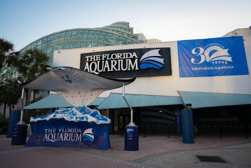 The exterior of an aquarium