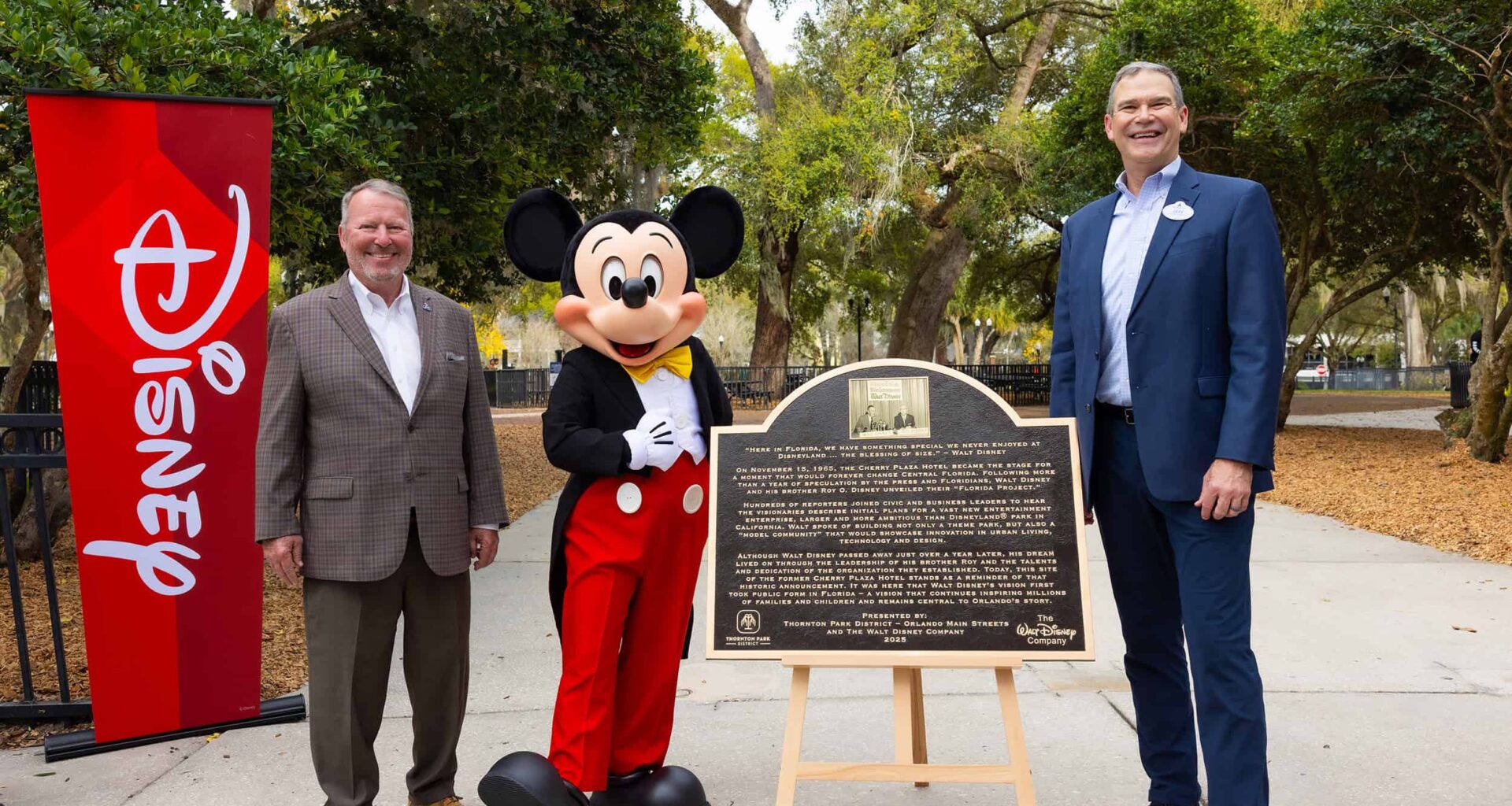 Orlando Honors Historic Walt Disney World "Florida Project" Announcement Site