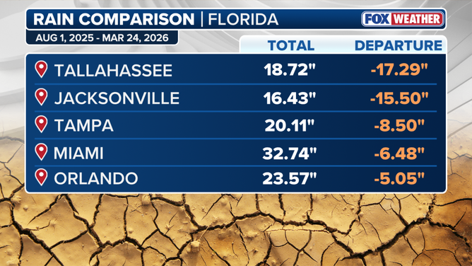 Florida rain comparison