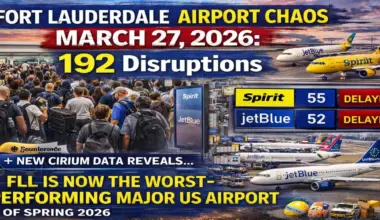 Fort Lauderdale Airport Chaos March 27: 192 Disruptions Hit