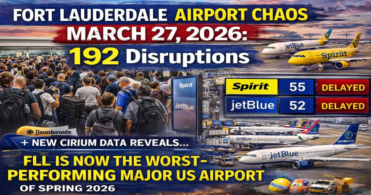 Fort Lauderdale Airport Chaos March 27: 192 Disruptions Hit