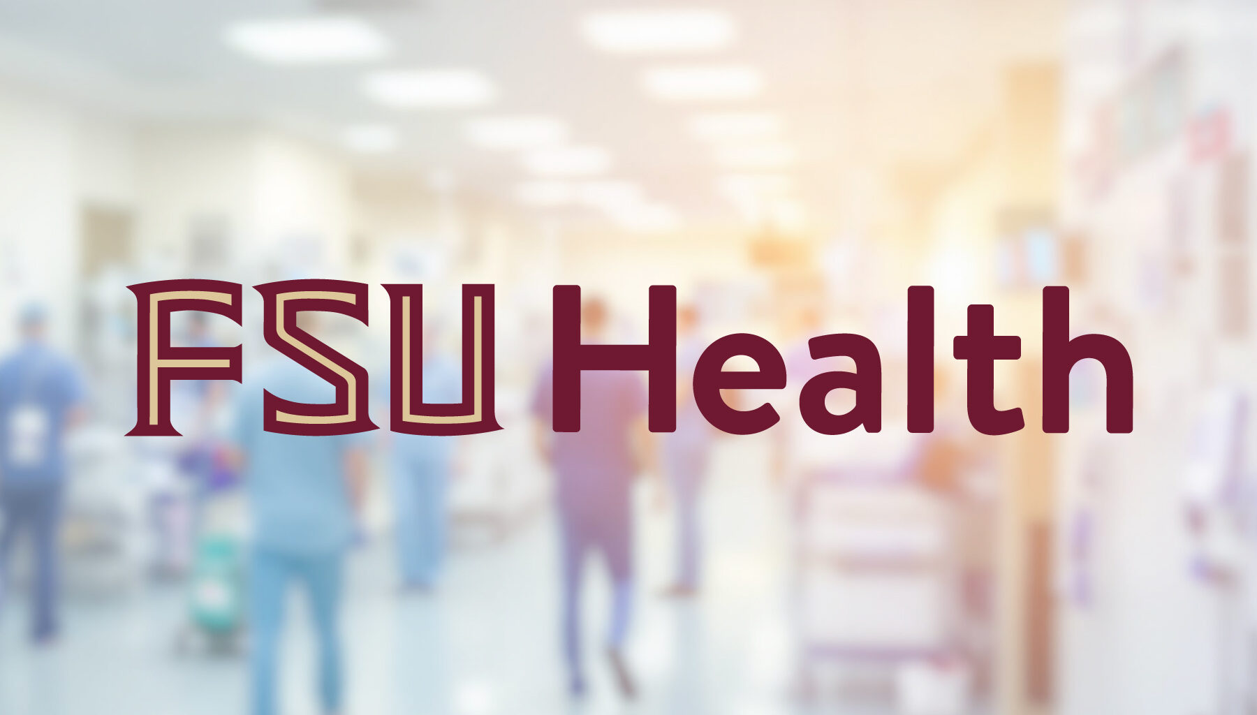 FSU health graphic with blurred photo in the background