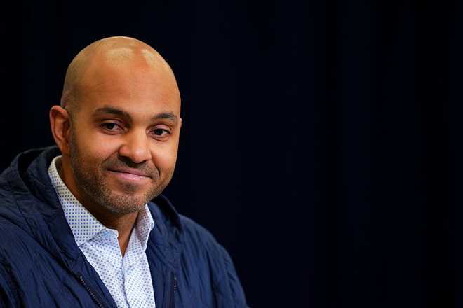 2026 NFL Scouting Combine INDIANAPOLIS, IN - FEBRUARY 24: Ian Cunningham of the Atlanta Falcons speaks during a press conference at the 2026 NFL Scouting Combine on February 24, 2026 in Indianapolis, Indiana. (Photo by Cooper Neill/Getty Images)