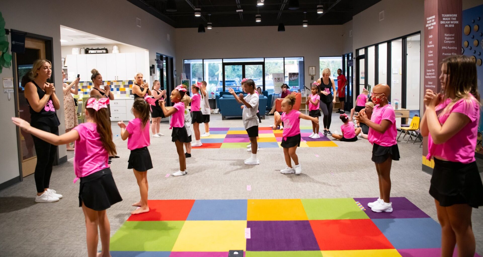 Kids playing in classroom