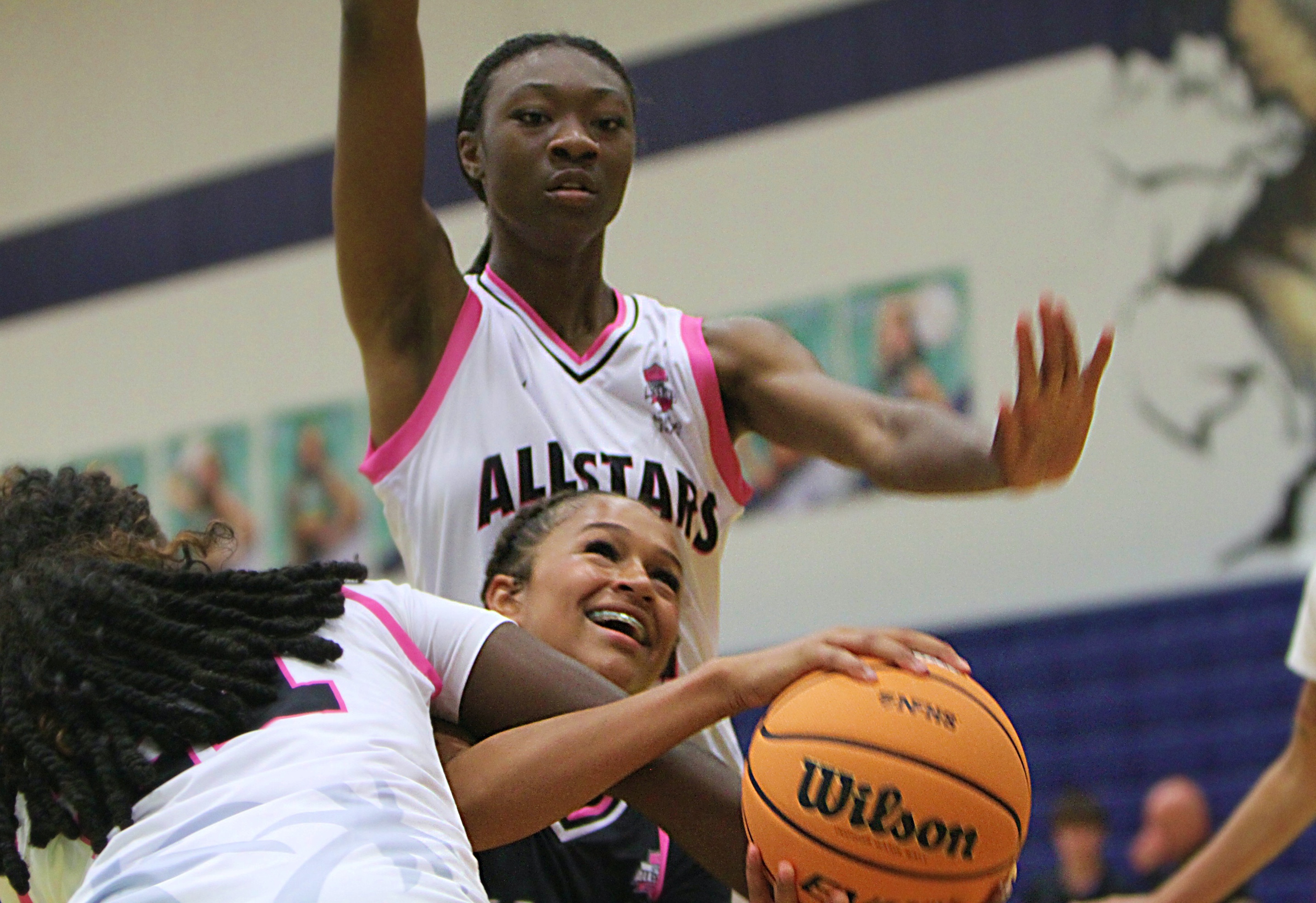Eryn Griffin (left) of Lake Highland Prep and Naima Durandisse...