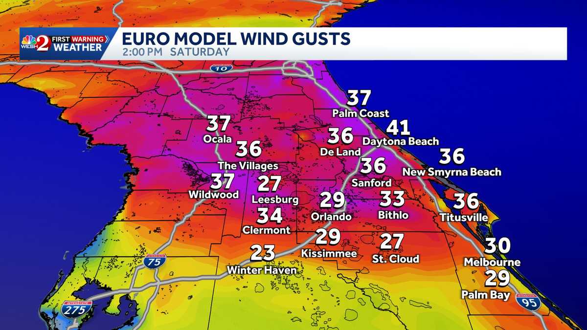 Strong winds, rough surf in Central Florida this weekend