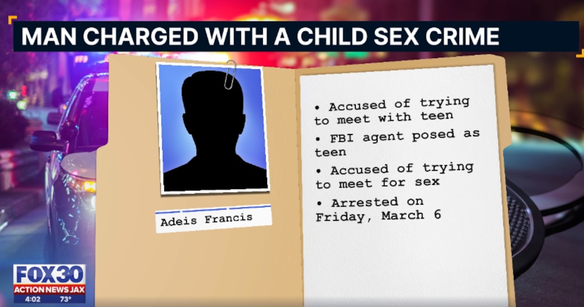 Jacksonville man indicted for child sex crime, attempting to entice a 13-year-old – Action News Jax